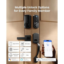 Load image into Gallery viewer, DESLOC B200 Keyless Entry Door Lock with Handle Set, Smart Locks for Front Door, Deadbolt Smart Lock, Front Door Locks Set, Electronic keypad Deadbolt with Handle, 12 Months Battery, IP54, Black_5342
