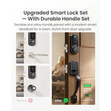 Load image into Gallery viewer, DESLOC B200 Keyless Entry Door Lock with Handle Set, Smart Locks for Front Door, Deadbolt Smart Lock, Front Door Locks Set, Electronic keypad Deadbolt with Handle, 12 Months Battery, IP54, Black_5343
