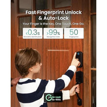 Load image into Gallery viewer, DESLOC B200 Keyless Entry Door Lock with Handle Set, Smart Locks for Front Door, Deadbolt Smart Lock, Front Door Locks Set, Electronic keypad Deadbolt with Handle, 12 Months Battery, IP54, Black_5344
