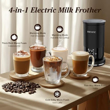 Load image into Gallery viewer, DEVINC Milk Frother, 4-in-1 Milk Frother and Steamer, Hot and Cold Foam Maker and Milk Warmer with Auto Shut-Off, Electric Frother for Coffee, Latte, Cappuccino, Matcha, Black_5722
