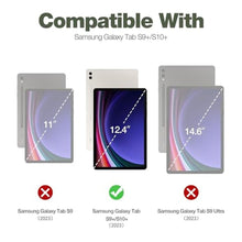 Load image into Gallery viewer, Dexnor Case for Samsung Galaxy Tab S10 Plus (2024) / Galaxy Tab S9 Plus (2023) 12.4 Inch, [Built in Screen Protector &amp; Kickstand] with Pen Holder Heavy Duty Shockproof Protective Cover - Black_7391
