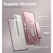 Load image into Gallery viewer, Dexnor Case for Samsung Galaxy Tab S10 Ultra (2024), S9 Ultra(2023), S8 Ultra(2022) 14.6 Inch, [Built in Screen Protector &amp; Kickstand] with Pen Holder Heavy Duty Shockproof Protective Cover - Pink_7414
