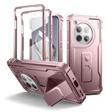 Load image into Gallery viewer, Dexnor for OnePlus 12 Case, [2 Front Frame] [Bulit-in Screen Protector &amp; Kickstand] [Work with Fingerprint ID] Heavy Duty Military Grade Protection Shockproof Case for OnePlus 12 5G (2024), Peony Pink, PeonyPink_1

