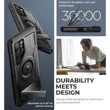 Load image into Gallery viewer, Dexnor Magnetic Case for Samsung Galaxy S24 Ultra Case, Compatible with Magsafe, 2 Front Frames &amp; Built-in Screen Protector, Bumper Rugged Shockproof Full-Body Protective Cover with Kickstand,Black_7318
