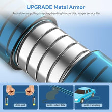Load image into Gallery viewer, DGHUMEN 100Ft Fiber Optic HDMI Cables 8K 48Gbps, [UPGATED] Metal Armor Jacket, Ultra High Speed HDMI 2.1 Cable, 8K@60Hz 4K@120Hz, Compatible for PlayStation 5 PC HDTV, Male-to-Male (100Feet), Blue_4920
