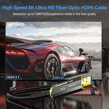 Load image into Gallery viewer, DGHUMEN 8K Fiber Optic HDMI Cables 10Ft, 48Gbps Ultra High Speed HDMI 2.1 Cable, 8K@60Hz 4K@120Hz, Compatible for PlayStation 5 PC HDTV, Male-to-MaleGold Plated Connector, Black_4588
