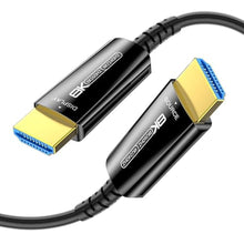 Load image into Gallery viewer, DGHUMEN 8K HDMI 2.1 Cable 15Ft, Thin Fiber Optic HDMI Cable, 48Gbps 8K@60Hz 4K@240Hz Ultra High Speed HDMI Cord, Dynamic HDR, eARC, HDCP 2.2&amp;2.3, 3D, Compatible for PS4/5/Xbox/TV/Monitor/Laptop, Black_1

