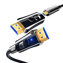 Load image into Gallery viewer, DGHUMEN Fiber Opti HDMI Cables c 65FT, 8K (HDMI 2.1,48Gbps) Ultra High Speed HDMI Cord with Gold Plated Connectors, 8K@60Hz 4K@120Hz, Compatible for PC HDTV Projector Large Display, Male-to-Male, Black_1
