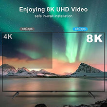 Load image into Gallery viewer, DGHUMEN Fiber Opti HDMI Cables c 65FT, 8K (HDMI 2.1,48Gbps) Ultra High Speed HDMI Cord with Gold Plated Connectors, 8K@60Hz 4K@120Hz, Compatible for PC HDTV Projector Large Display, Male-to-Male, Black_4900

