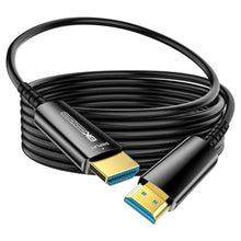 Load image into Gallery viewer, DGHUMEN Fiber Optic Extra Long HDMI Cable 115 FT, 8K Thin HDMI 2.1Cord 48Gbps Ultra High Speed, 8K@60Hz 4K@240Hz, Dynamic HDR, eARC, HDCP 2.2&amp;2.3, 3D, Compatible for PS4/5/Xbox/TV/Laptop//Monitor, Black_1
