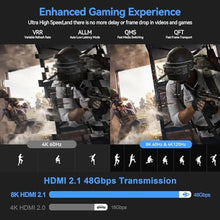 Load image into Gallery viewer, DGHUMEN Fiber Optic HDMI Cable 6.6FT/2M, Certified Ultra High Speed HDMI 2.1 Cable 8K@60 4K@120Hz HDR10 HDCP 2.2&amp;2.3, Compatible with Xbox/PS5/PS4, UHD TV, Blu-ray, Gold Plated Connector HDMI Cord, Black_4730
