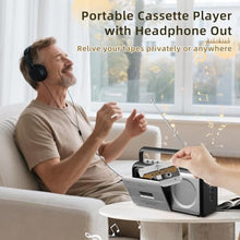 Load image into Gallery viewer, DGXWLLW Cassette Player Boombox with AM/FM Radio, Tape Recorder, AC/Battery_2474
