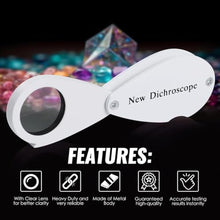 Load image into Gallery viewer, Dichroscope for Gemstone Pleochroism Analysis High-Grade Aluminum Body, 2cm Lens Diameter, Ideal for Gemologists, Jewelers &amp; Hobbyists, Durable &amp; Lightweight Gemstone Color Analyzer, White_455

