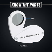 Load image into Gallery viewer, Dichroscope for Gemstone Pleochroism Analysis High-Grade Aluminum Body, 2cm Lens Diameter, Ideal for Gemologists, Jewelers &amp; Hobbyists, Durable &amp; Lightweight Gemstone Color Analyzer, White_458
