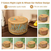 Load image into Gallery viewer, Diffusers for Essential Oils Large Room 600ml,Essential Oil Diffusers for Home with R/C,Cool Mist Humidifier,7 Colors Lights &amp; 3 Mist Mode Waterless Auto Off for Office_845
