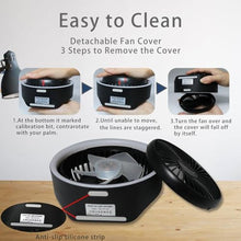 Load image into Gallery viewer, Digibond Small Fan, High Power Silent Desk Fan Portable USB Fan 2000mAh Rechargeable Battery Powered, 3 Speed 5.3in with Night Light/Hook,180Rotated Easy Clean (Black), BlackmAh_6389

