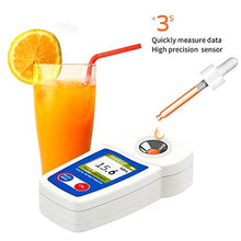 Load image into Gallery viewer, Digital Brix Refractometer Flagfront brix Meter Refractometer Automatic Temperature Compensation Brix Refractometer Range 0-55%0.1% Precision for Fruit Juice Coffee, Blue_8740
