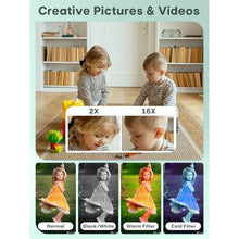 Load image into Gallery viewer, Digital Camera - 1080P Vlog Camera, 44MP Compact, 16X Zoom, Anti-Shake, Green Gift for Kids, BeanGreen_1438
