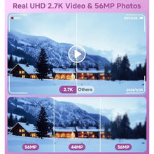 Load image into Gallery viewer, Digital Camera, 2026 Upgraded 56MP Dual-Screens Selfie Digital Camera, Small Cameras with 32GB SD Card Smile Capture, Compact Digital Cameras with 16X Digital Zoom for Beginners Kids Teens Girls, Purple_2085
