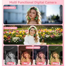 Load image into Gallery viewer, Digital Camera, 2026 Upgraded 56MP Pink Digital Camera, Dual Screens Cameras for Selfies with 16X Zoom, Compact Cameras with Smile Capture Anti Shake with 32GB SD Card for Kids Teens Adults_2082
