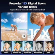 Load image into Gallery viewer, Digital Camera 4K: 64MP Cameras for Photography Vlogging - 16X Zoom Photo Camera Gifts for Teens Ages 8 9 10 11 12 13 14 15 16 17 18-180Flip Screen Cmara - Point and Shoot Digital Cameras, Black_468
