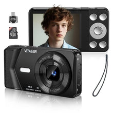 Load image into Gallery viewer, Digital Camera 4K Vlogging, Autofocus 48MP and 32G Card,Metal Shell, Black_1
