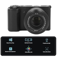 Load image into Gallery viewer, Digital Camera for Photography, 5K 72MP 30FPS HDR DSLR Camera with 3.2in 180 Flip Screen 12X Optical Zoom, CMOS Sensor, Autofocus Vlogging Camera for Video Selfie_583

