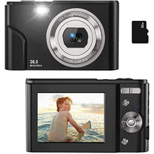 Load image into Gallery viewer, Digital Camera with LCD Screen, Full HD 1080P 36.0 Mega Pixels Vlogging Camera for Teens, Kids Boys and Girls, Digital Vlogging Camera with 16X Digital Zoom, 2 Batteries, LightBlue_1
