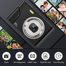Load image into Gallery viewer, Digital Camera with LCD Screen, Full HD 1080P 36.0 Mega Pixels Vlogging Camera for Teens, Kids Boys and Girls, Digital Vlogging Camera with 16X Digital Zoom, 2 Batteries, LightBlue_1886
