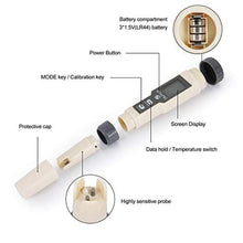 Load image into Gallery viewer, Digital Salinity Tester for Salt Water - Waterproof IP67 Salinity Meter with ATC Large Range 0-200ppt Saltwater Tester for Seawater, Aquariums, Marine Monitoring, and Koi Fish Pond by ORAPXI, Black_8513
