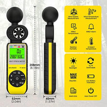 Load image into Gallery viewer, Digital Wind Speed Meter Anemometer,Handheld Heat Stress WBGT Meter Tracker Measures Wind Velocity/Wind Temperature/Humidity,Wind Gauge Wet-Bulb Globe Temperature Monitor for Industrial and Outdoor_245
