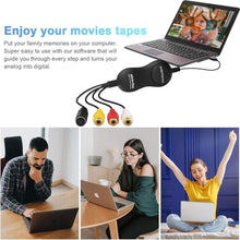 Load image into Gallery viewer, DigitPro Video Capture, VHS to Digital Converter, USB 2.0 Video Capture Device, VCR to Digital Converter, RCA to USB Converter, Video Grabber for MAC/PC/TV/Camcorder, MAC OS Windows Compatible, Black_3956
