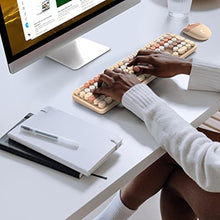 Load image into Gallery viewer, Dilter Wireless Keyboard and Mouse Combo, 104 Keys Full-Sized 2.4 GHz Round Keycap Colorful Keyboards, USB Receiver Plug and Play, for Windows, PC, Laptop, Desktop (Milk Tea)_2283
