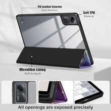 Load image into Gallery viewer, DINGGUAGUA Case for Xiaomi Redmi Pad SE 11 inch Shockproof Cover with Clear Transparent Back Shell Case for Xiaomi Redmi Pad SE 2023 Auto Wake/Sleep,Galaxy_7387
