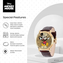 Load image into Gallery viewer, Disney Men's W001867 Mickey Mouse Analog Display Analog Quartz Dark Brown Watch_1091
