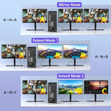Load image into Gallery viewer, DisplayPort to Dual HDMI Adapter, 4K@60Hz DP to HDMI Splitter Extended Display, Double hdmi Adapter for 2 Monitors, hdmi Dual Monitor Adapter, DisplayPort MST Hub for Desktop Laptop Graphic Card, Gray_242
