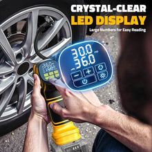 Load image into Gallery viewer, DIYtoolifz 150PSI Tire Inflator Portable Air Compressor: Cordless Air Pump Compatible with Dewalt 20V Battery - Car Tire Pump with Digital Pressure Gauge &amp; LED Light for Auto, Motorcycles (Tool Only), YellowCompatibleWithDewaltvbaretool_390
