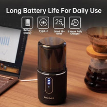 Load image into Gallery viewer, DmofwHi Cordless Coffee Grinder Electric, USB Rechargeable Coffee Bean Grinder with 304 Stainless Steel Blade and Removable Bowl-Black, MatteBlack_763
