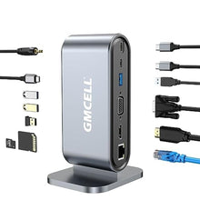 Load image into Gallery viewer, Docking Station USB C Hub: Dual Monitor 4K HDMI VGA 12-Port Universal Thunderbolt Dock Tower - for MacBook Thinkpad Surface Laptops_1
