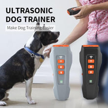 Load image into Gallery viewer, Dog Bark Deterrent Device, 3X Ultrasonic Anti Barking Device for Dogs, 50FT Range Stop Neighbor's Dog Barking, Safe &amp; Humane Rechargeable Dog Training Tool Indoor Outdoor with Flashlight (black)_1063
