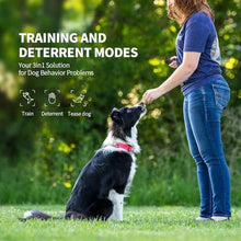 Load image into Gallery viewer, Dog Bark Deterrent Device, 3X Ultrasonic Anti Barking Device for Dogs, 50FT Range Stop Neighbor's Dog Barking, Safe &amp; Humane Rechargeable Dog Training Tool Indoor Outdoor with Flashlight (black)_1064
