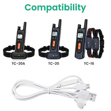 Load image into Gallery viewer, Dog Training Collar Charger Replacement for NVK and for UKE Shock Collar and Remote, 2-in-1 Magnetic Wire and Micro USB Charging Cable, 2.6 ft, White_1892
