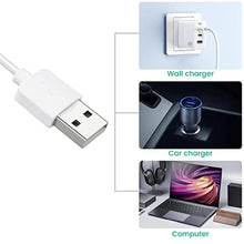 Load image into Gallery viewer, Dog Training Collar Charger Replacement for NVK and for UKE Shock Collar and Remote, 2-in-1 Magnetic Wire and Micro USB Charging Cable, 2.6 ft, White_1894
