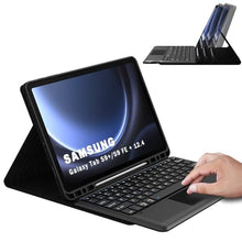 Load image into Gallery viewer, DOMEUN Keyboard Case for 12.4 inch Samsung Galaxy Tab S10 Plus/S9 FE Plus/S9 Plus 2023 Tablet - Multi-Touch Trackpad + S Pen Holder + Silicone Back Cover + Detachable Keyboard Folio Tablet Case, black_1
