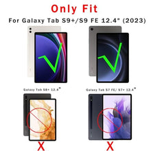 Load image into Gallery viewer, DOMEUN Keyboard Case for 12.4 inch Samsung Galaxy Tab S10 Plus/S9 FE Plus/S9 Plus 2023 Tablet - Multi-Touch Trackpad + S Pen Holder + Silicone Back Cover + Detachable Keyboard Folio Tablet Case, black_438
