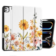 Load image into Gallery viewer, DONGKE Case for iPad Pro 13 inch (M5 2025 / M4 2024) [Built-in Pencil Holder] Ultra Slim PU Leather Trifold Stand Cover with Soft TPU Back, Auto Wake/Sleep - Daisy Flowers, DaisyFlowers_1
