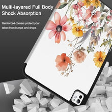 Load image into Gallery viewer, DONGKE Case for iPad Pro 13 inch (M5 2025 / M4 2024) [Built-in Pencil Holder] Ultra Slim PU Leather Trifold Stand Cover with Soft TPU Back, Auto Wake/Sleep - Daisy Flowers, DaisyFlowers_2642
