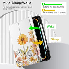 Load image into Gallery viewer, DONGKE Case for iPad Pro 13 inch (M5 2025 / M4 2024) [Built-in Pencil Holder] Ultra Slim PU Leather Trifold Stand Cover with Soft TPU Back, Auto Wake/Sleep - Daisy Flowers, DaisyFlowers_2644
