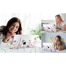 Load image into Gallery viewer, DONGKE for MacBook Air 13 Inch Case M5 2026 M4 2025 M3 M2 2024-2022 A3449 A3240 A3113 A2681, Plastic Hard Shell &amp; Keyboard Cover &amp; Screen Film for MacBook Air 13.6 Inch Case - Butterfly Floral, ButterflyFloral_421
