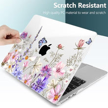 Load image into Gallery viewer, DONGKE for MacBook Air 13 Inch Case M5 2026 M4 2025 M3 M2 2024-2022 A3449 A3240 A3113 A2681, Plastic Hard Shell &amp; Keyboard Cover &amp; Screen Film for MacBook Air 13.6 Inch Case - Butterfly Floral, ButterflyFloral_422
